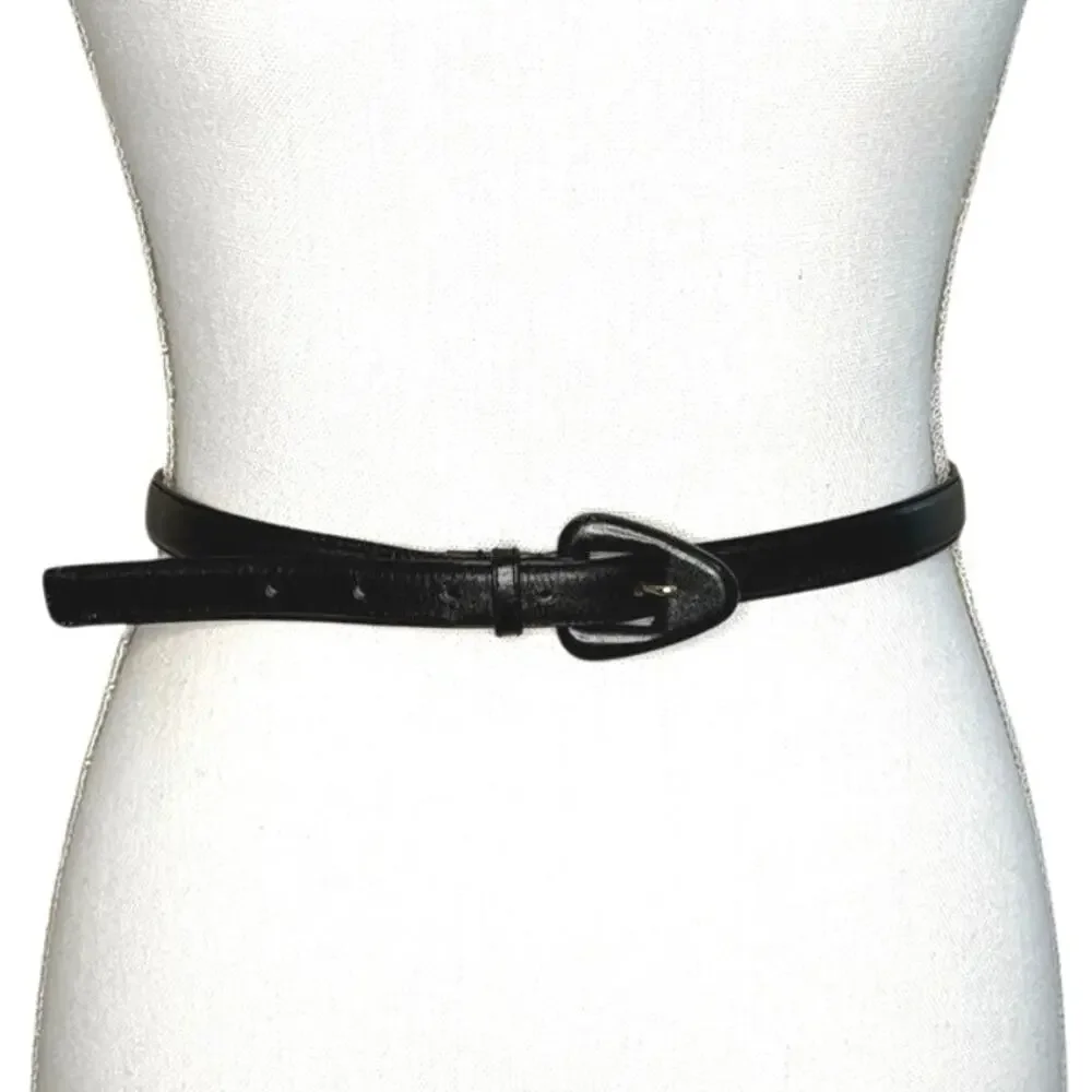 Vintage Liz Claiborne black leather belt size medium